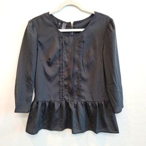 Kaylee Black Blouse Top Women's Size Large